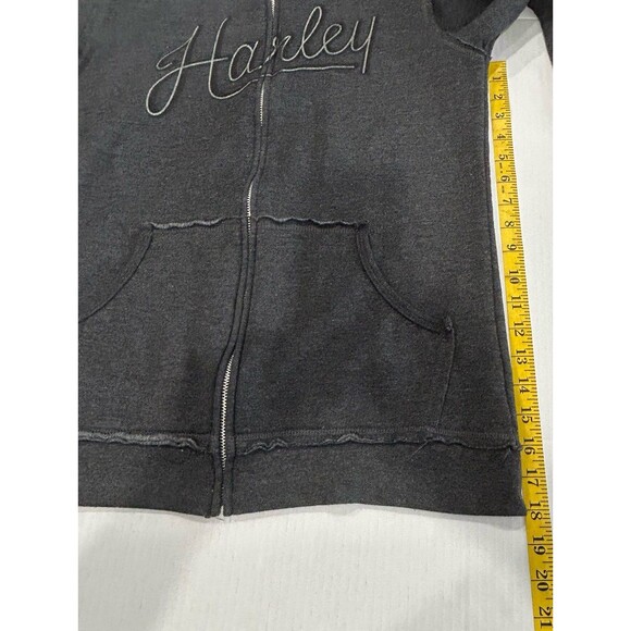 Harley-Davidson Sweatshirt Women’s Size M Gray New York Full Zip Woodstock NY - Picture 9 of 11